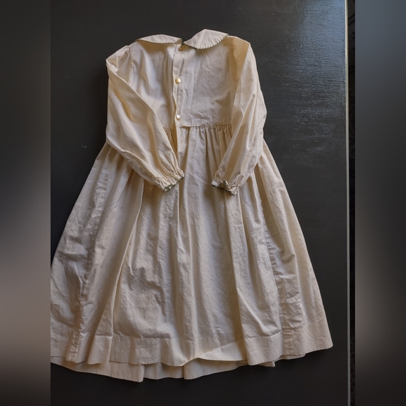 Girls Creamy Yellow Classic Dress - Picture 3 of 6